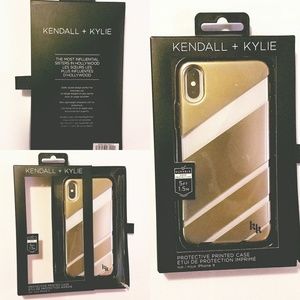 Gold and Clear Iphone X case by  Kendall & Kylie
